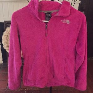 Kids Hot Pink Zip-up North Face Jacket